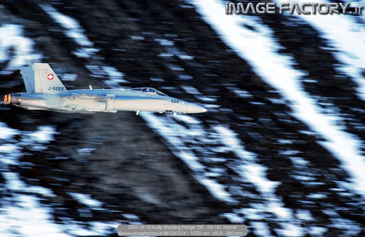2003-10-10 Axalp Shooting Range 105 - FA-18C Hornet